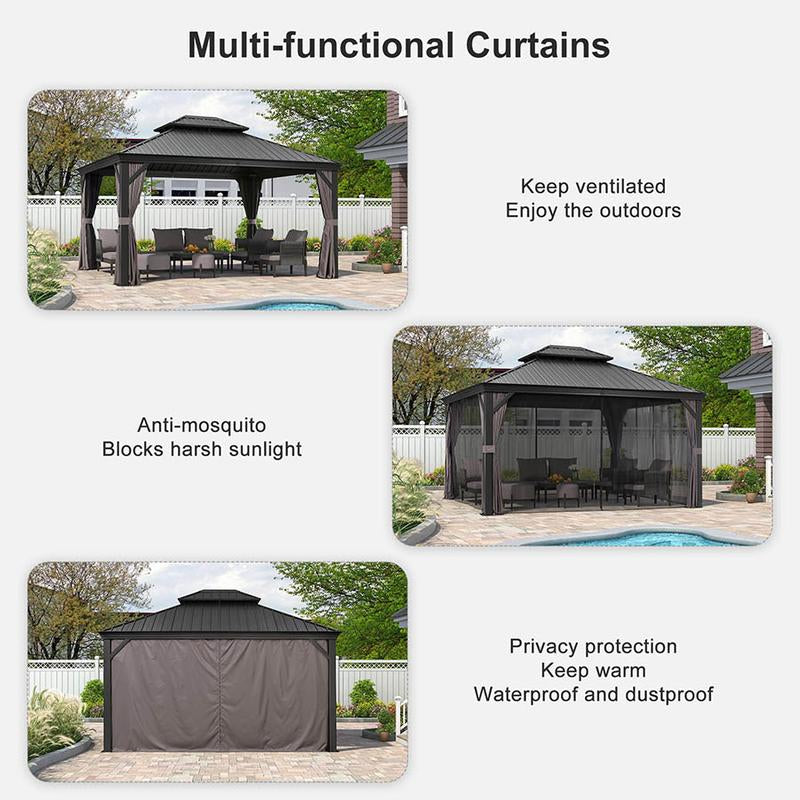 Purple Leaf 12x16 Hardtop Gazebo