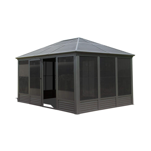 Alora Meridian Premium Four Season Outdoor Aluminum Hardtop Gazebo Sunroom