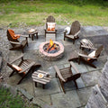 Classic Westport Weathered Acorn 12-Piece Adirondack Fire Pit Seating Set