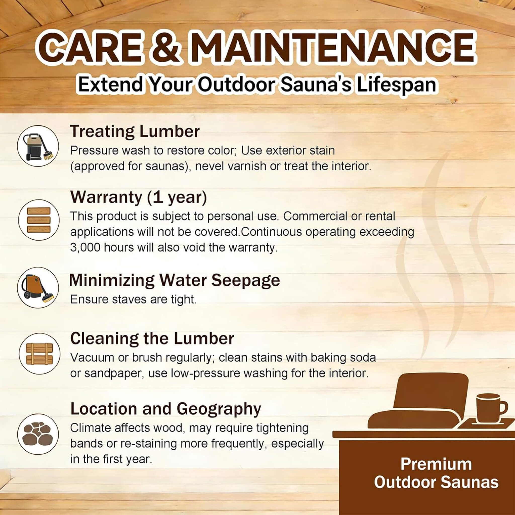Thermora Barcelona Premium 78-Inch 4-Person Cedar Wood Outdoor Vertical Barrel Sauna