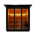 Custom 8-Person Luxury Spruce Outdoor Steam Sauna with Heater and Stones