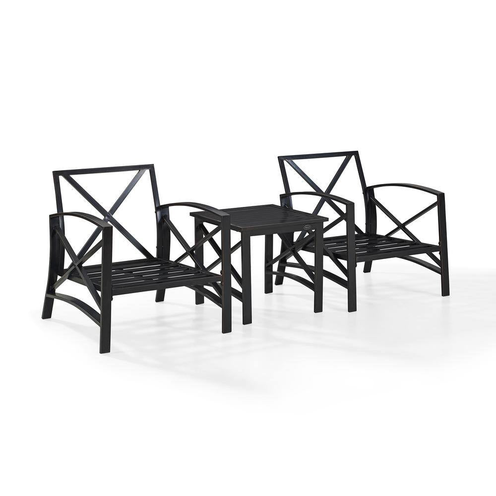 Kaplan 3-Piece Outdoor Metal Seating Set