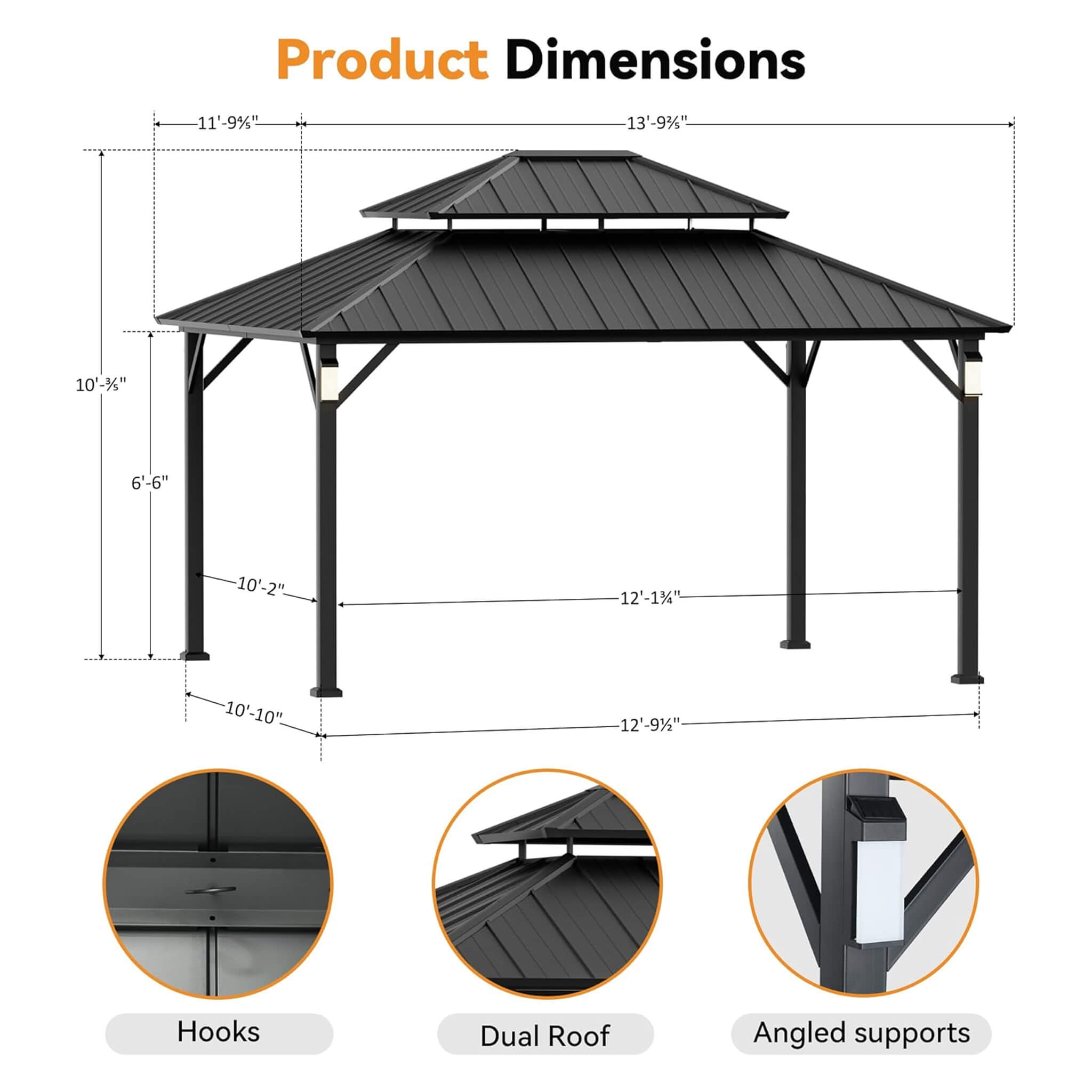 Alora Luxury Double Roof Hardtop Gazebo