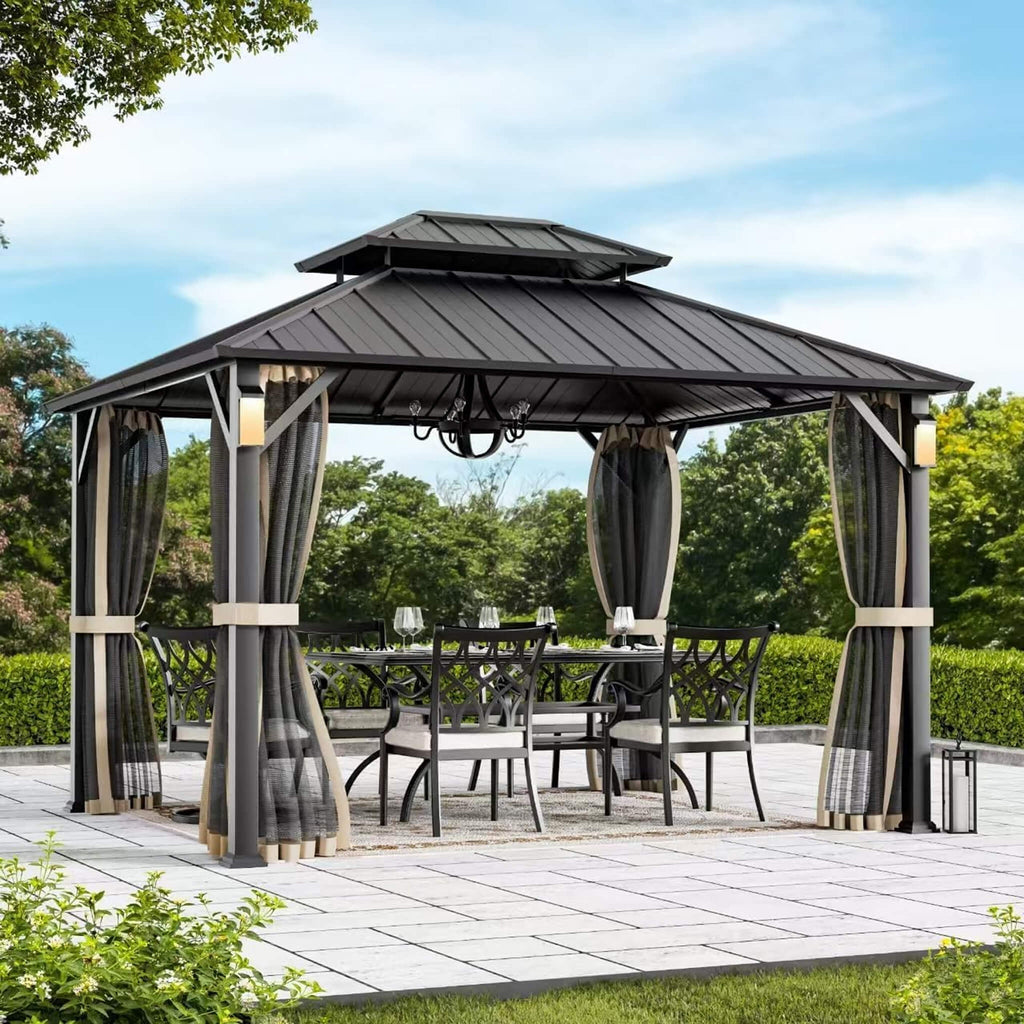 Alora Luxury Double Roof Hardtop Gazebo