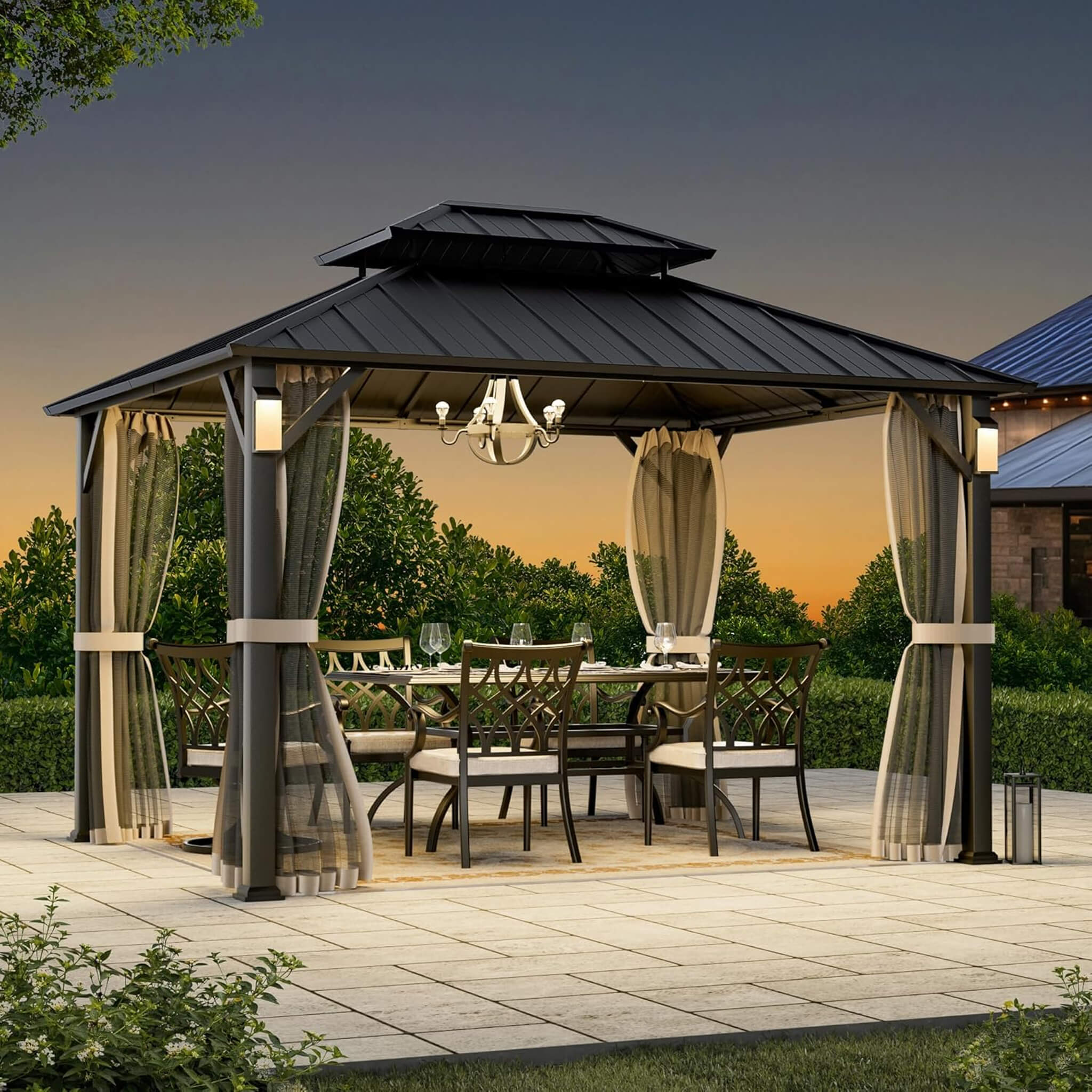 Alora Luxury Double Roof Hardtop Gazebo