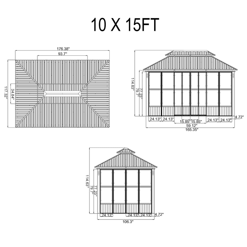 Alora Oasis Luxury Heavy-Duty Hardtop Sunroom