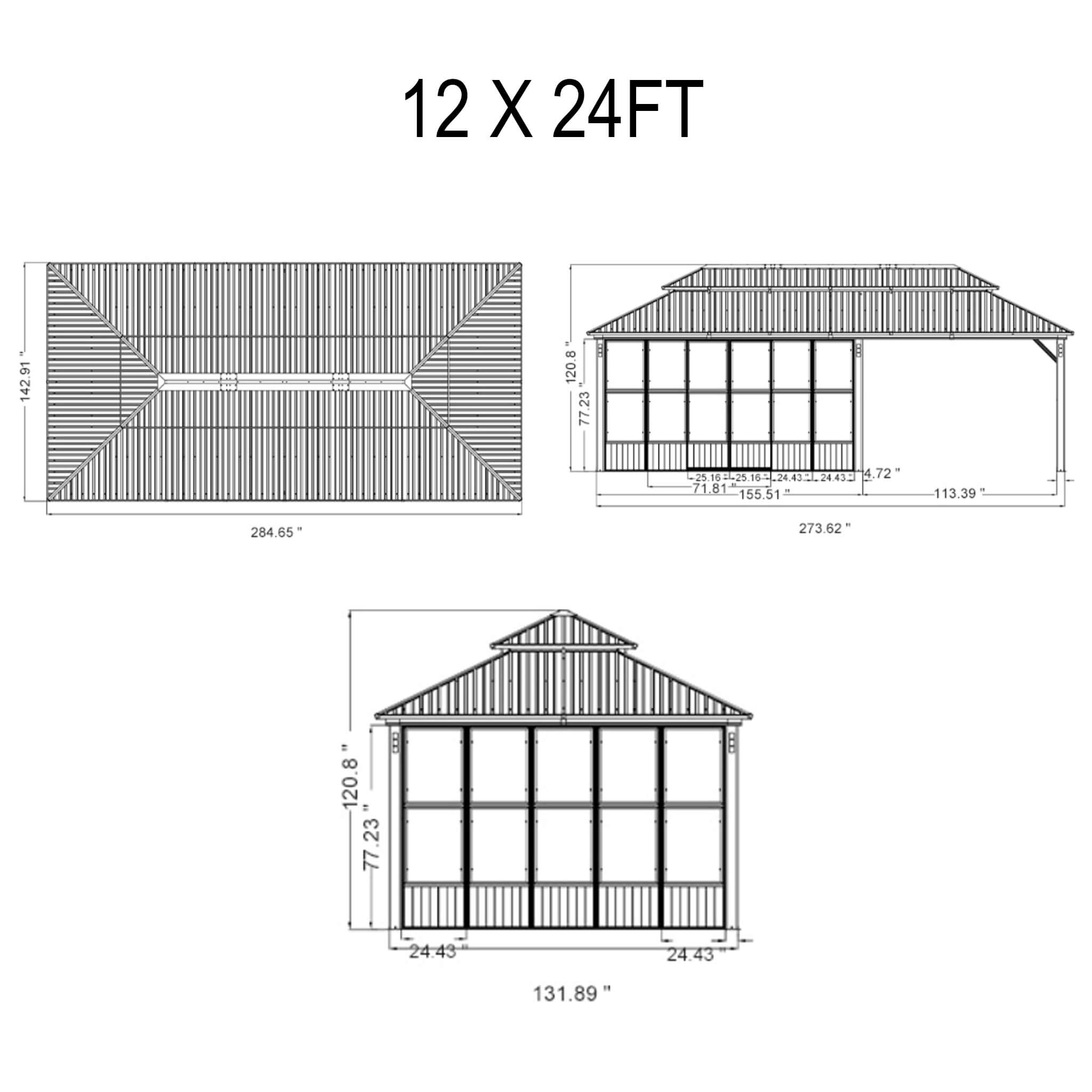 Alora Oasis Luxury Heavy-Duty Hardtop Sunroom