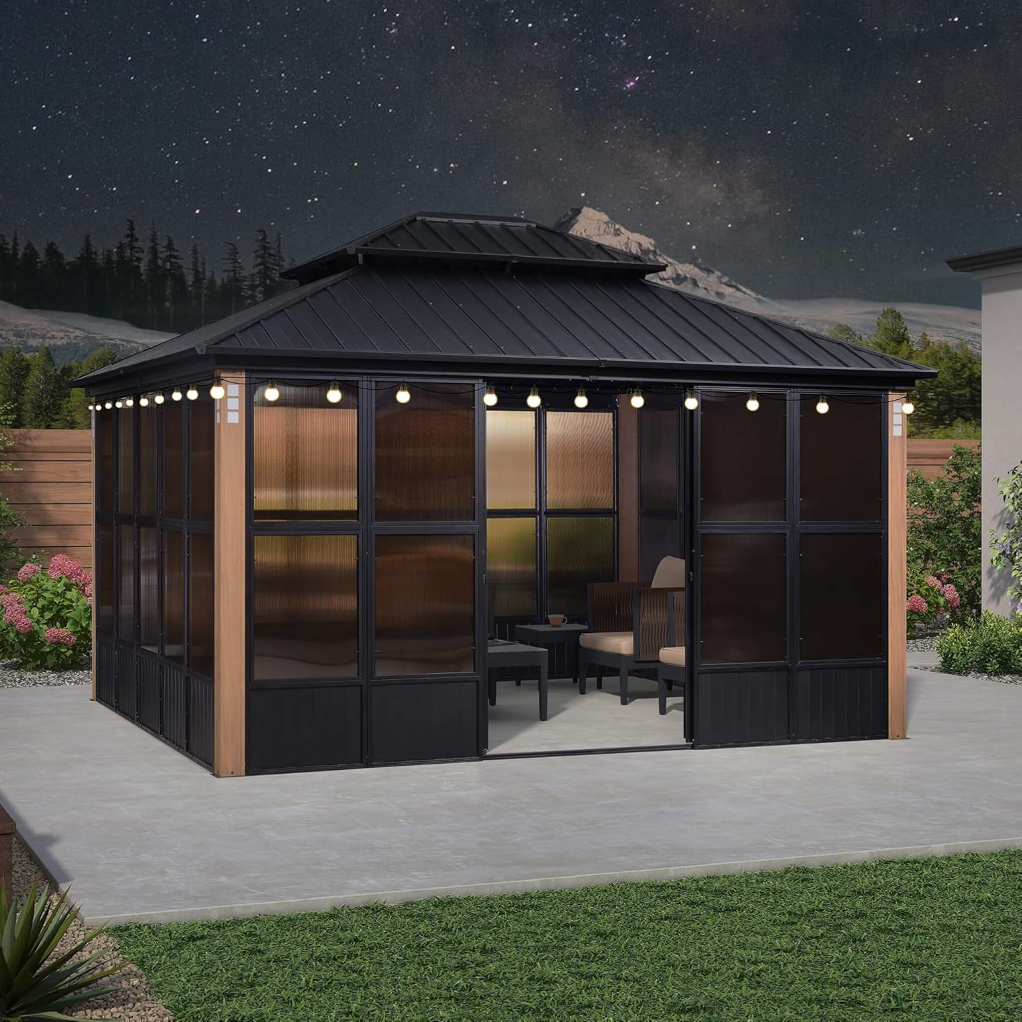Alora Oasis Luxury Heavy-Duty Hardtop Sunroom
