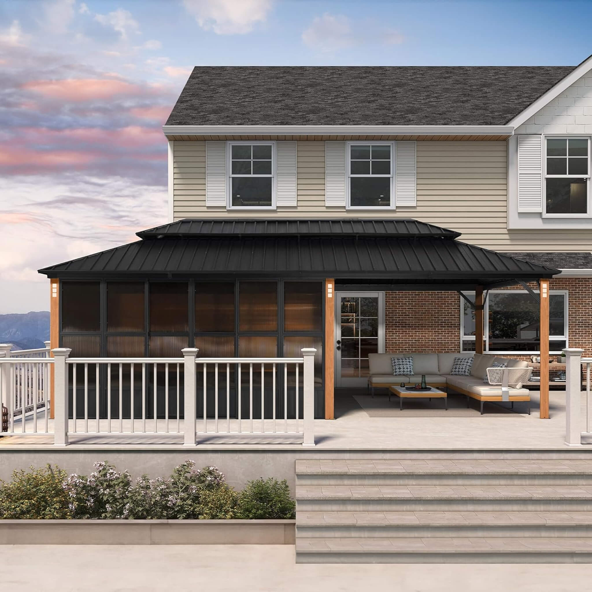 Alora Oasis Luxury Heavy-Duty Hardtop Sunroom