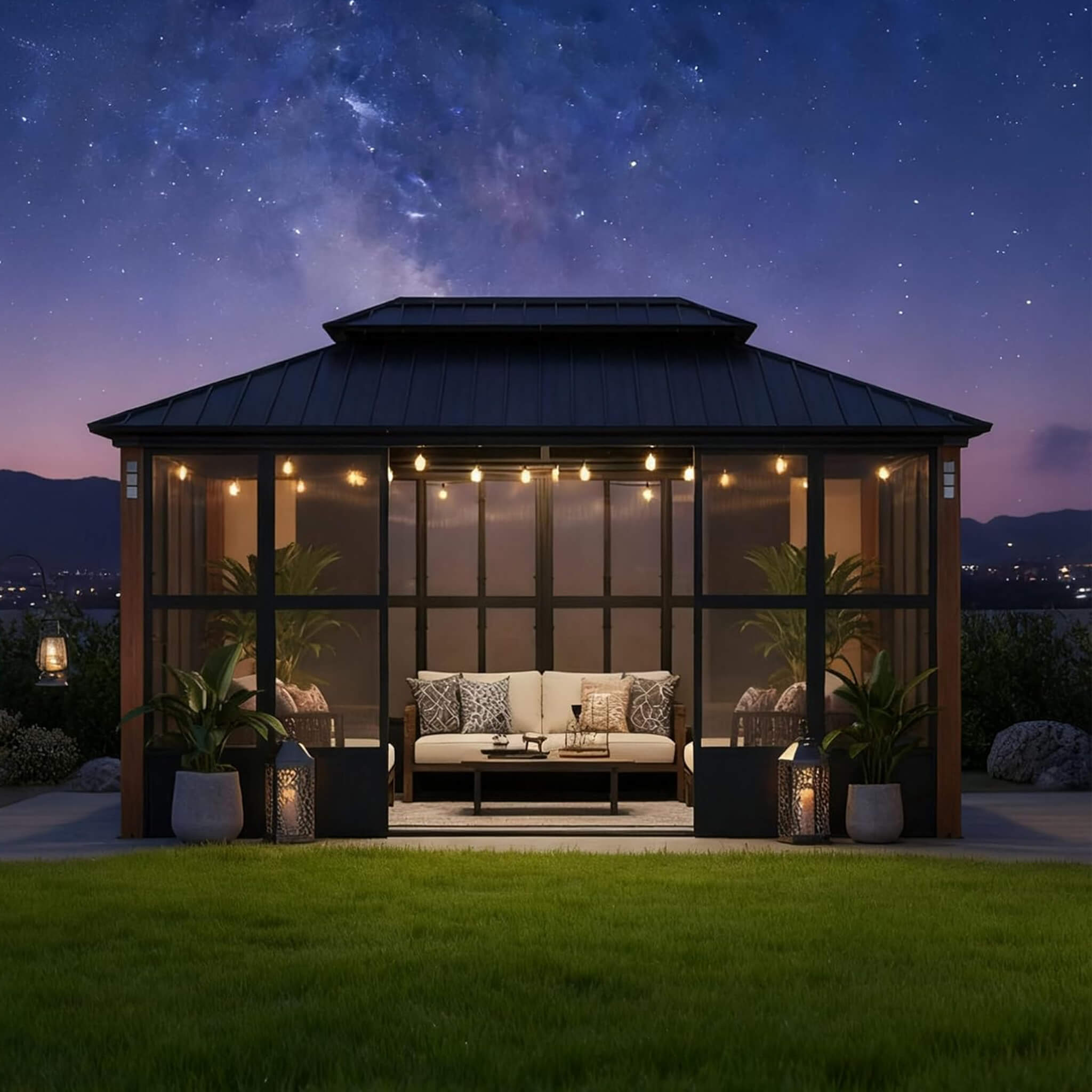 Alora Oasis Luxury Heavy-Duty Hardtop Sunroom