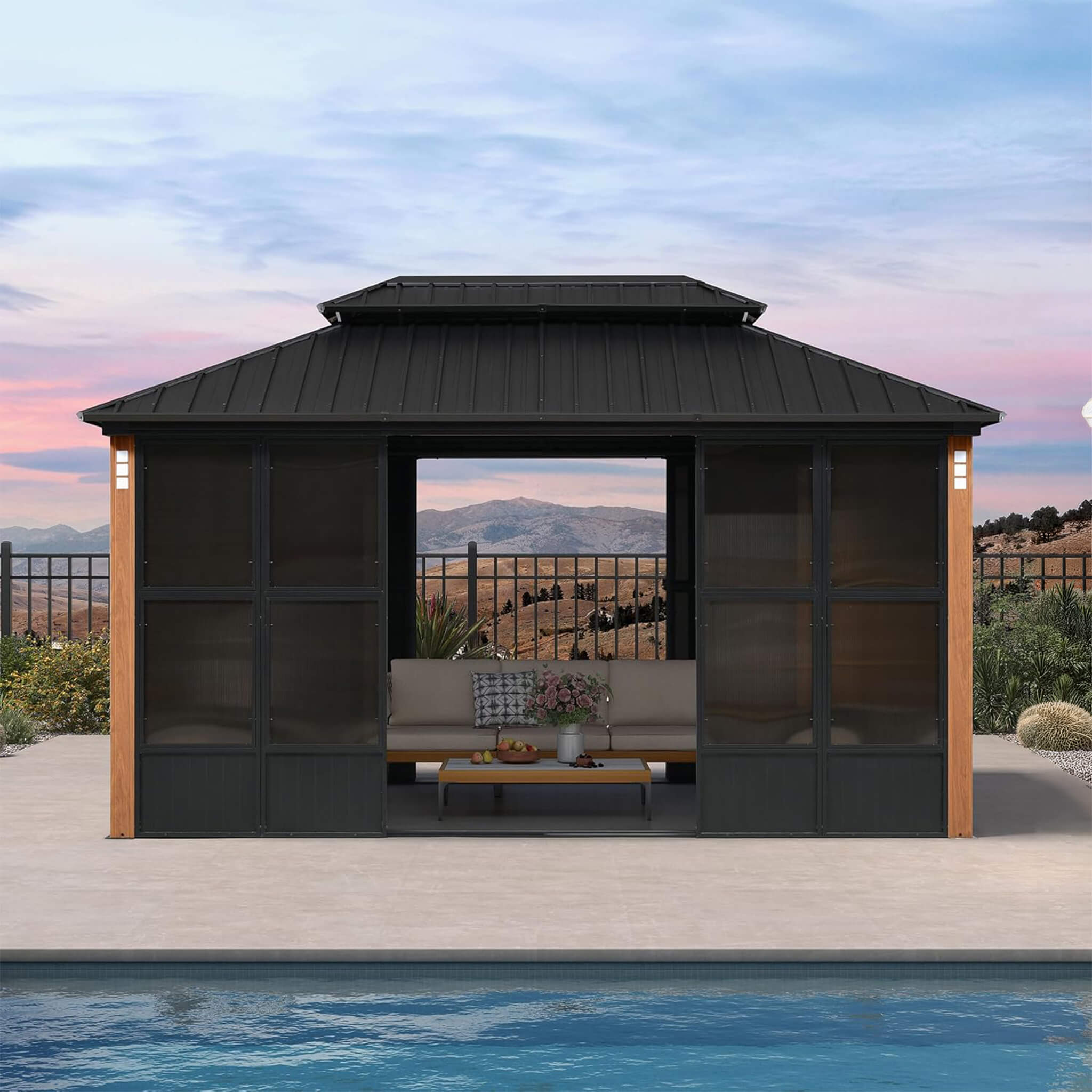 Alora Prestige Premium Hardtop Double Top Outdoor Patio Solarium Sunroom
